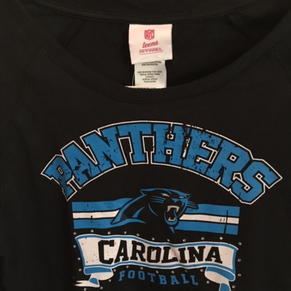 NWT Size L Juniors Panthers Sweatshirt - Picture 2 of 5